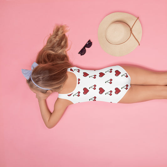 All-Over Print Girl’s Swimsuit - Mama Bear & Cubs