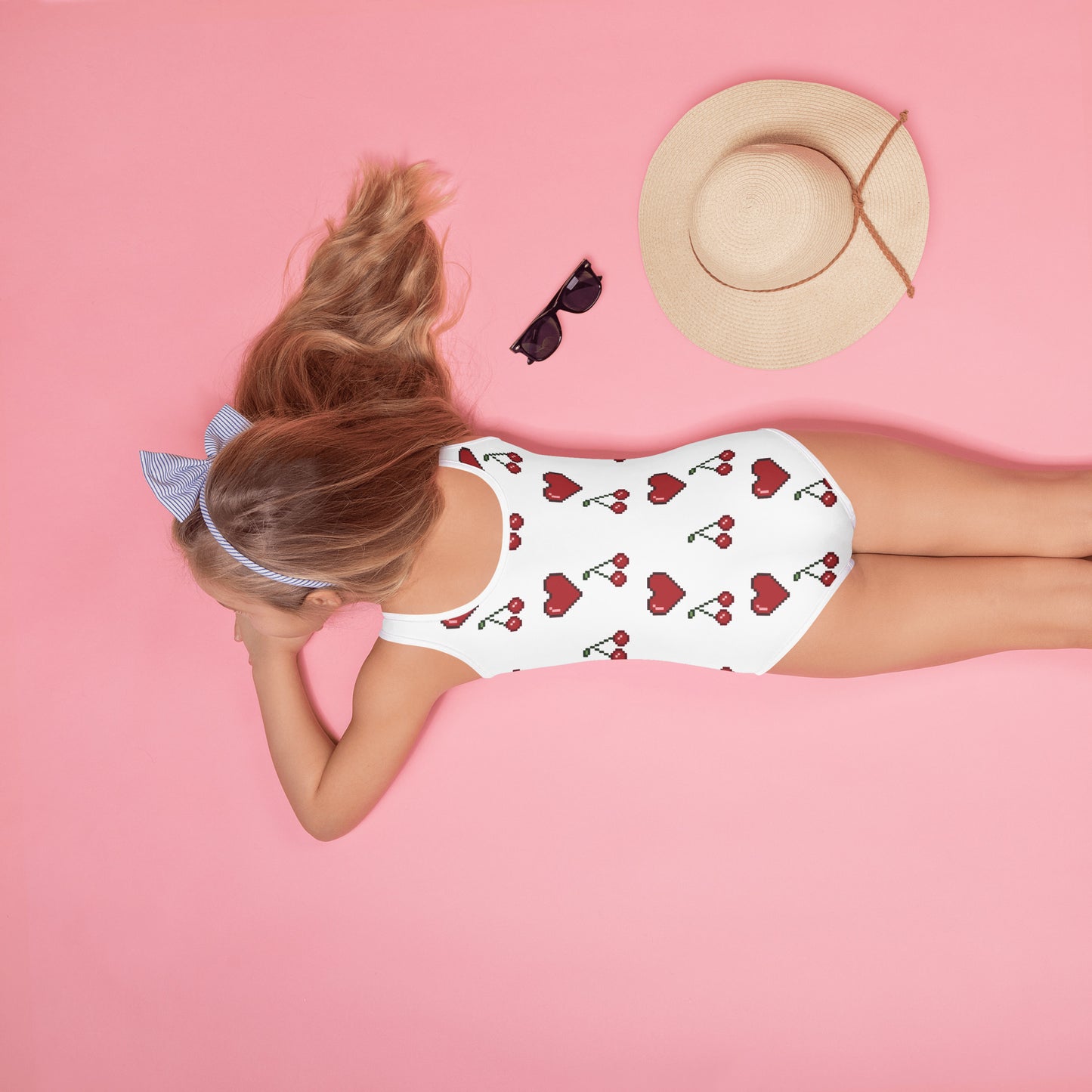 All-Over Print Girl’s Swimsuit - Mama Bear & Cubs