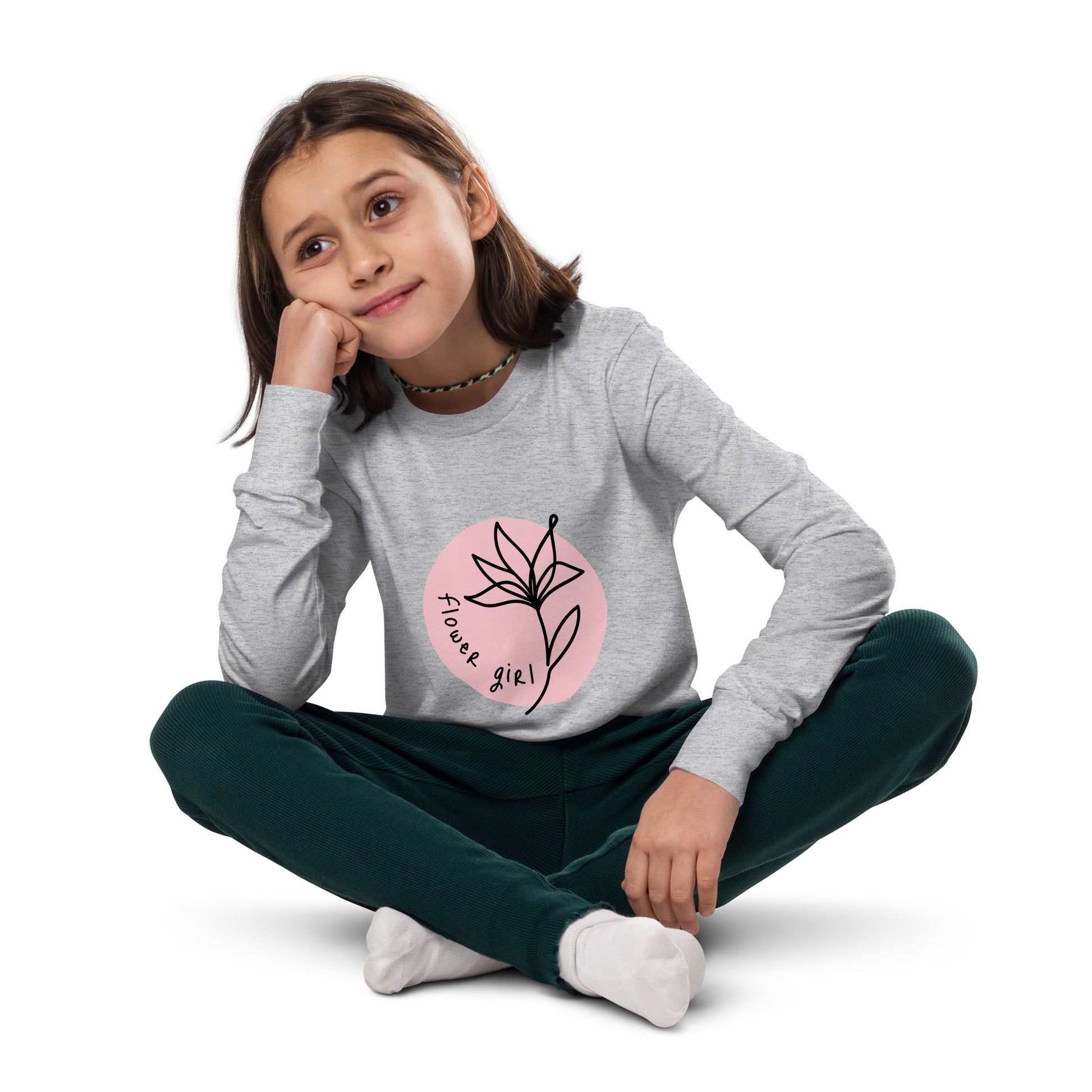 Youth long sleeve tee | Imported for Girls - Mama Bear & Cubs