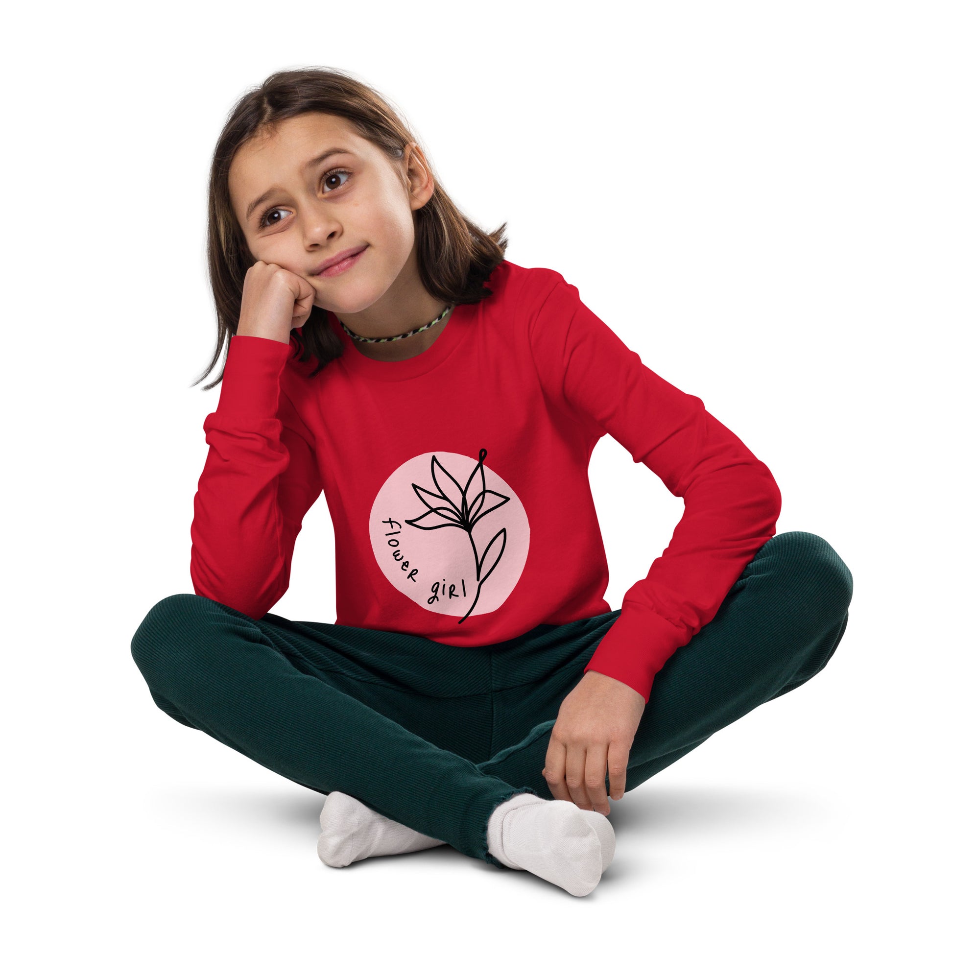 Youth long sleeve tee | Imported for Girls - Mama Bear & Cubs